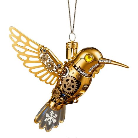 Multicolore colibri décoration, acrylique oiseau forme suspendu décoration pour le sapin et rétroviseur de voiture,I (1/5)