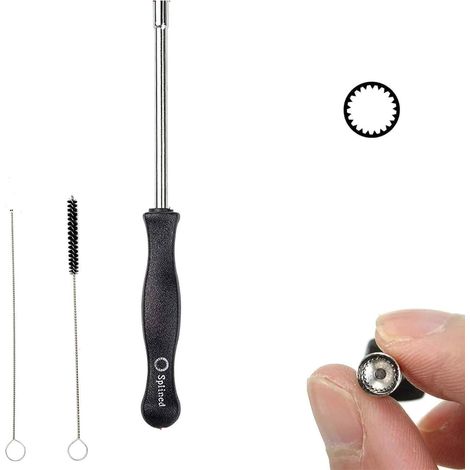 Tournevis De Réglage Carburateur, Avec Aiguille Et Brosse, Outils de carburateur, Compatible pour Husqvarna Et Autres Marques, Carrée À Poignée