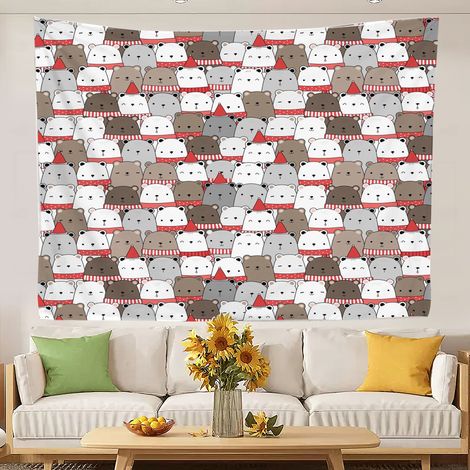 Tapisserie décorative rétro, toile de fond pour chambre à coucher, décoration de fête 100x75cm (1/5)