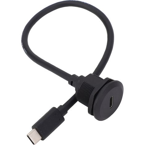 Câble adaptateur d'extension pour montage sur panneau 5 Gbit/s Type C 3.0 mâle vers femelle, adaptateur encastré 20 V 3 A (1/5)