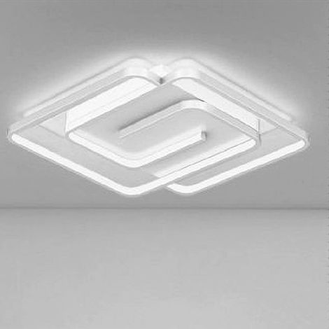TrAdE Shop Traesio - Plafoniera Led 48w Quadrata Spirale Vortice Bianco Lampadario Soffitto Luce 6500k 70623 - (1/3)