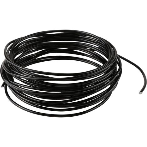 Fil d'aluminium anodisé rond de 2 mm, 5 mètres/rouleau, pour la fabrication de bijoux DIY (noir)