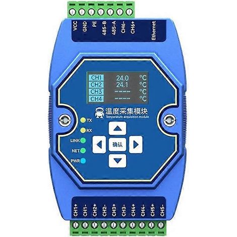 Module d'acquisition de température 6 voies type K, entrée thermocouple Modbus -- (1/5)