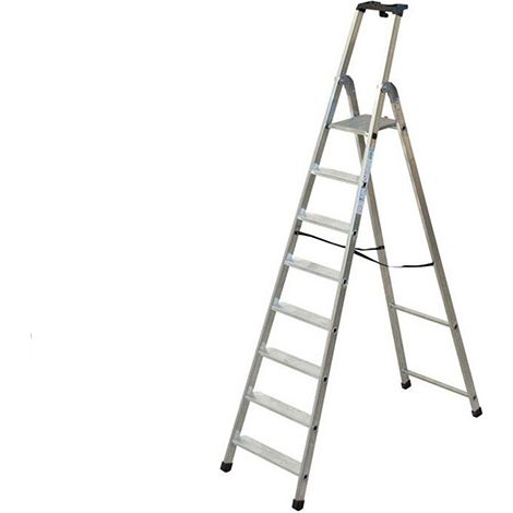 Scala in alluminio Professional - Facal Quadra - Varianti: Q50/8 - 8 gradini