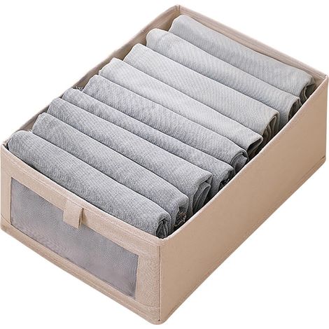 Faltbare Aufbewahrungsbox 40 x 27 x 17 cm mit Sichtfenster, Kleiderschrank-Organizer (1/5)