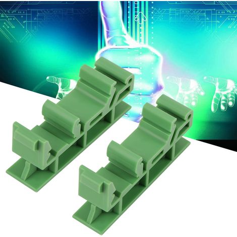 Lot de 10 supports de montage pour rail DIN C45 de 35 mm pour circuits imprimés. (1/5)