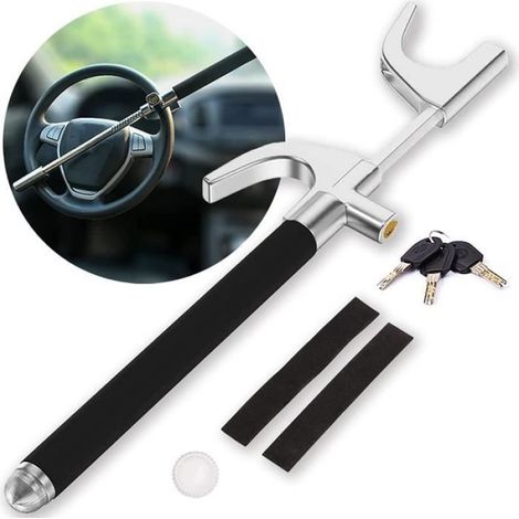 Verrouillage Volant - Acier Trempé Rétractable - Pour Voiture Camion SUV - Antivol Disque Automatique - 1 Pièce (1/4)