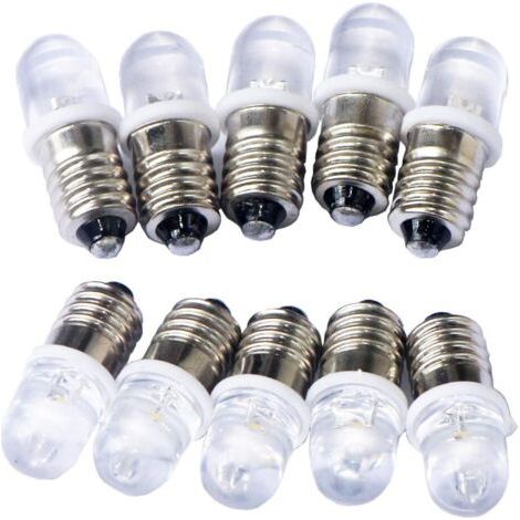 10pcs E10 12V Spot Ampoule LED Lampes Blanc chaud (1/3)
