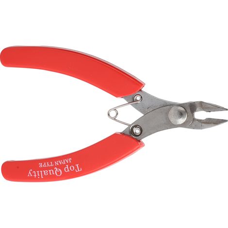 Pince coupante à ras pour câbles en acier inoxydable, idéale pour la création de bijoux et autres projets DIY, poignée rouge