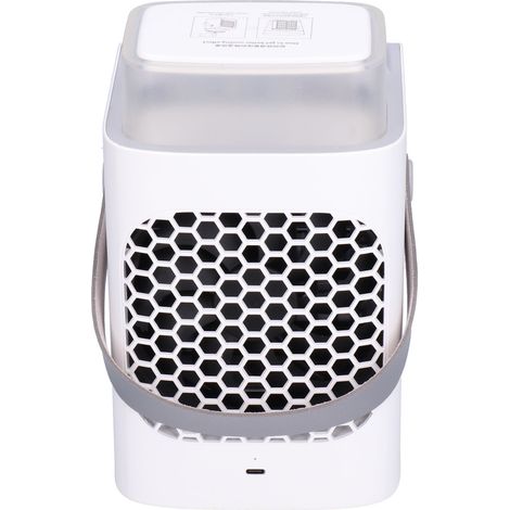 350-ml-Luftkühler mit USB-Ladefunktion, 90°-Schüttelkopf, Sprühfunktion, Nachtlicht und tragbarem Ventilator (1/5)