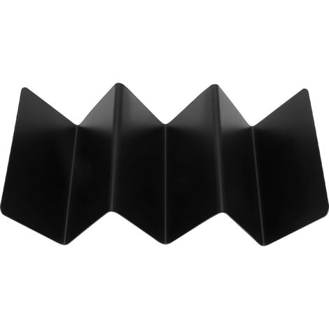 1 support à tacos, acier inoxydable, noir, 23x10x5 cm, résistant à la chaleur, pour barbecue et grille (1/5)