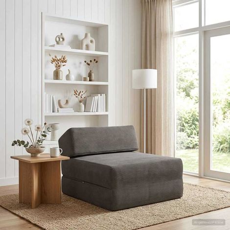 Sofá Cama Plegable Gris Claro 60 x 70 x 41 cm Tela