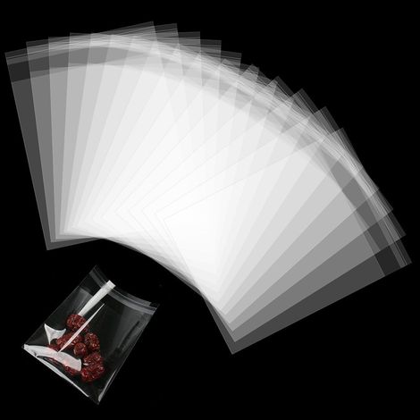 200 Stück transparente, selbstklebende Zellophanbeutel (1/5)