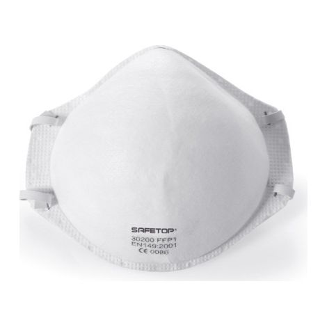 Mascarilla preformada SAFETOP de polipropileno FFP1 NR (20 uds)