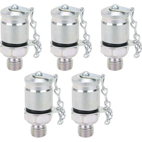 Lot de 5 adaptateurs de test hydrauliques, raccords de test de filetage, connecteurs de mesure de pression PT/PPTM12 x 1,5 (1/5)