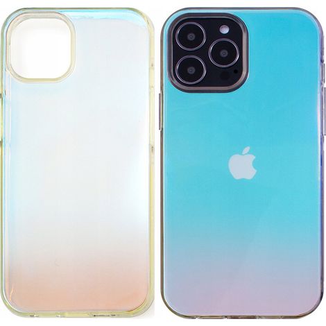 Custodia Aurora per iPhone 13, cover in gel blu opalescente (1/5)