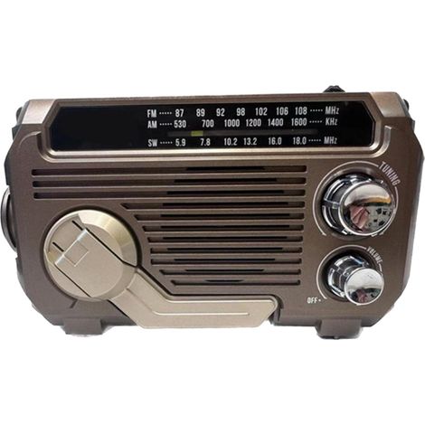 Radio de Survie, à manivelle Solaire Radios météo Portables (1/5)