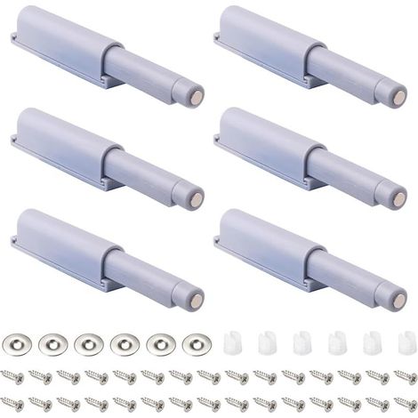 6 Pièces Loquet de porte à pousser pour ouvrir, loquets magnétiques pour porte cachée, armoires, tiroirs de camping-car, placard de cuisine (1/5)