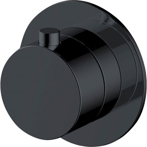 RAK Petit Matt Black Round Concealed Single Control Diverter Valve - RAKPER3020-1B