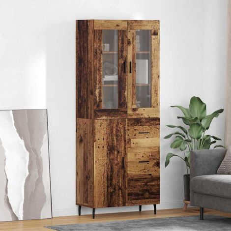 Highboard mit Schubladen 2 pcs Altholz Holzwerkstoff