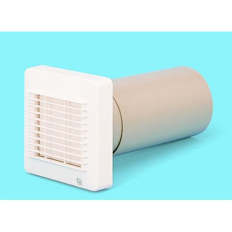 Grille plastique à volets électriques + tube coulissant D 100 mm S&P (UNELVENT) 870475