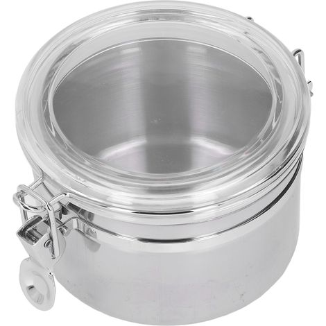 Boîte de Rangement Alimentaire Acier Inoxydable 900ml Hermétique pour Thé, Fruits Secs et Lait en Poudre (1/5)