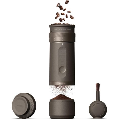 Moulin à café électrique à meules coniques, Tundra Brown  28 réglages, meule conique 7 étoiles, commande à un bouton et charge rapide USB-C pour espresso et café filtre (1/5)