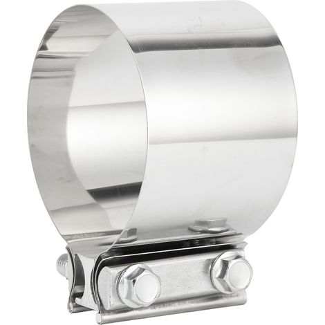 Collier de serrage pour joint bout à bout en acier inoxydable universel pour silencieux, tuyaux d'échappement, collecteurs 4 pouces/10,16 cm (1/5)