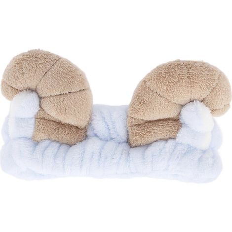 Niedliches, weiches Halbmond-Haarband, elastisches Haarband für Damen, Gesichtspflege, Make-up, Spa, 2er-Set, bequeme Haaraccessoires (1/5)