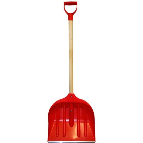 Pelle À Neige - 450x390x1350 Mm - Manche Bois De Hêtre - Bande Aluminium - 1 Pièce