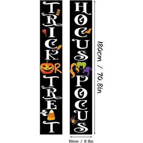1 Panneau de porche, Décoration Halloween, Jour des Morts, Rideau de porte, Bannière murale, Extérieur et Intérieur (1/5)