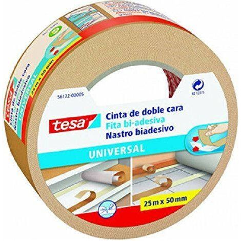 CINTA ADHESIVA UNIVERSAL DOBLE CARA ESPECIAL MOQUETAS 50MM.X25M. TESA 56172-00005-11