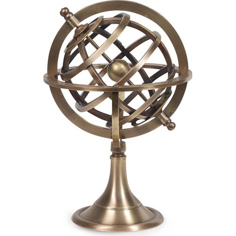 Signes Grimalt Náutico Decoracion Globo Armillary Nautico Dorado 12x12x18cm 8109