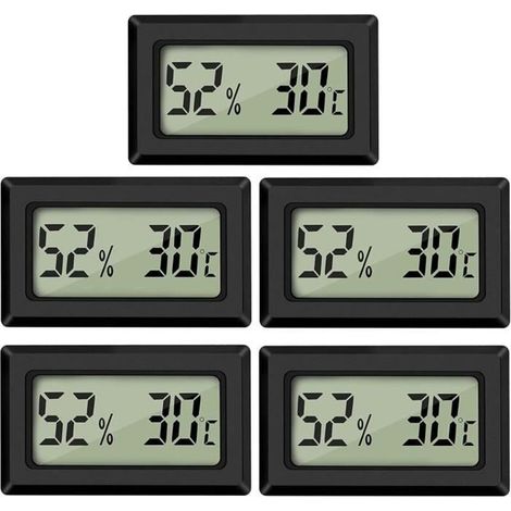 Mini-Digital-LCD-Thermometer-Hygrometer Temperatur- und Feuchtigkeitsmessgerät (5 Stück)