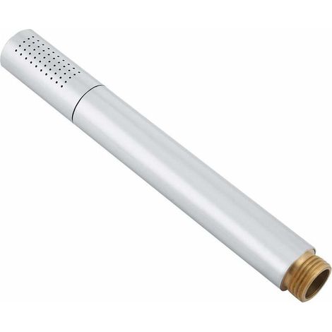 Pommeau de Douche G1/2 Universel, Tenu Fabriqué Entièrement en Cuivre Argenté dans la Main Poli Cylindrique pour Salle de bains (1/5)