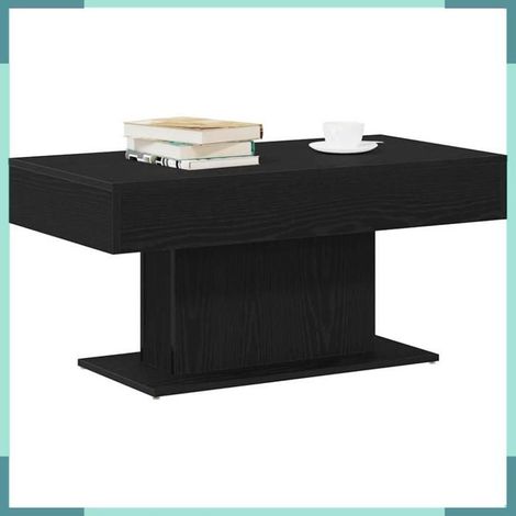 Table basse - 862624 - Chêne noir - Bois d'ingénierie - 96 x 50 x 45 cm (1/5)