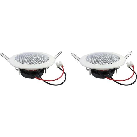 haut-parleurs passifs de plafond en métal de 3 pouces (7,6 cm) et 8 ohms (6 W) pour salle de bain - Système audio d'ambiance de qualité (1/5)