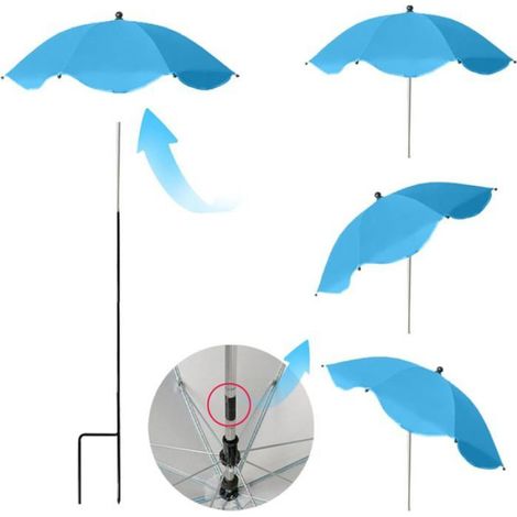 Parasol pour plantes d'extérieur - Grand parasol de jardin de 60 cm (23,5 pouces) - 133 cm (52,3 pouces) de diamètre - Protection co (1/5)