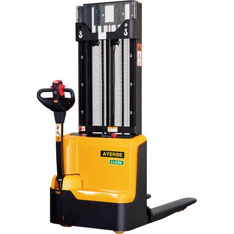 Apilador Eléctrico 1500 kg Elevación 3,5 m con Batería Litio 24V Ruedas PU Compacto y Potente