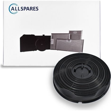 Filtro de carbón AllSpares para campanas extractoras compatibles con AEG-Electrolux MCFE13 / 9029800597 / Tipo 30 / Elica F00208/S y Whirlpool CHF30 (Ø238mm)