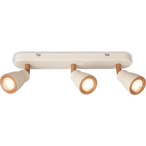 Briloner Plafoniera LED orientabile 35 cm 10,5W, 1200lm, 3000K bianco caldo 3 luci warm grey-coffee - Faretto da soffitto soggiorno corridoio cucina ufficio (1/5)