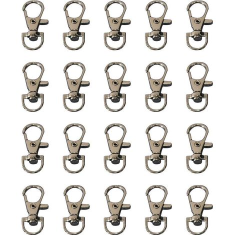 Lot de 20 crochets métalliques pour porte de cage à oiseaux de compagnie empêchant l'ouverture par griffe (1/5)