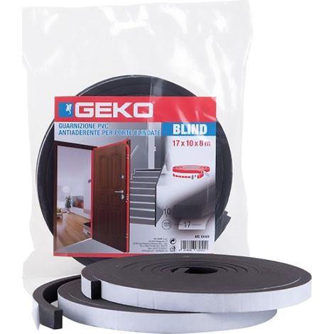 PARAFREDDO IN PVC PER PORTE BLINDATE 'BLIND' mm 17 x 10 - mt. 8 antracite  - GEKO