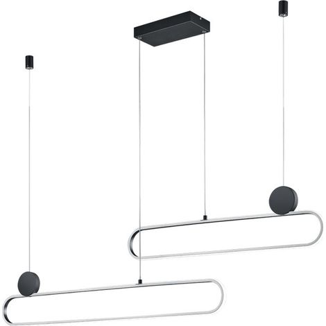Suspension LED Trio GRANT 54W noir/argent 139cm IP20 (1/2)