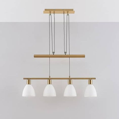 [GEBRAUCHT] B-Ware Lindby Esszimmer Hängeleuchte Simeon Deckenlampe Pendelleuchte E14 Messing Matt