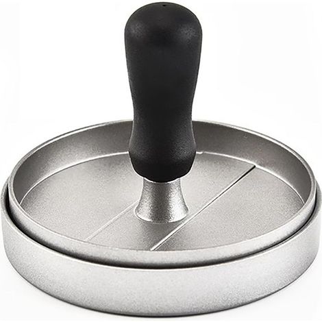 Grillfleischform, 13 cm, runde Fleischpresse aus Edelstahl für Hamburger (1/5)