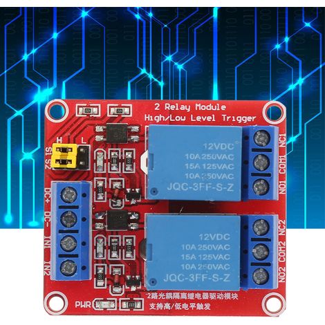 Module relais 2 canaux avec isolation par optocoupleur, module de déclenchement haut et bas niveau (12 V) (1/5)