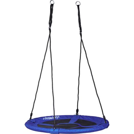 Columpio redondo con forma de arco de pajaro y asiento cerrado