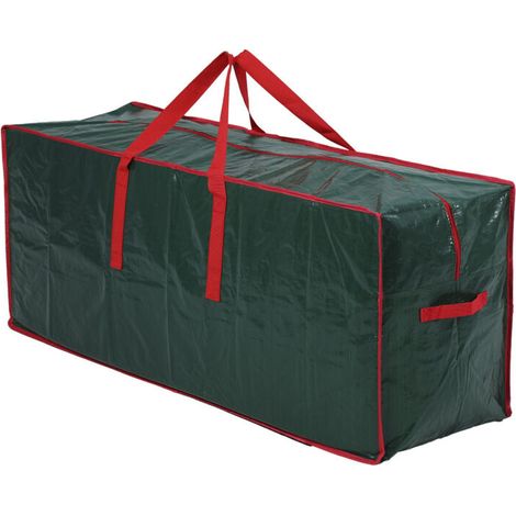 Sacchetto per riporre l'albero di Natale, grande capacità, in polietilene intrecciato, ideale per uso interno, 122 x 38 x 50 cm (verde)