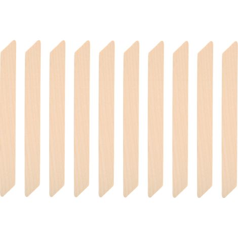 10 bâtonnets en bois pour cire, spatules d'application épilation visage et corps (1/5)